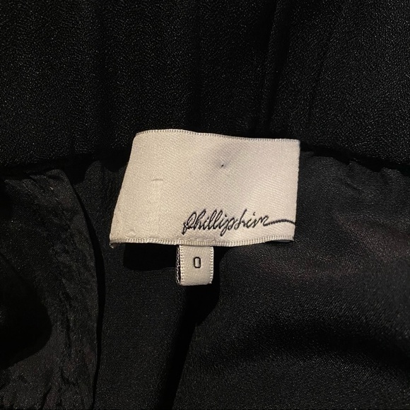 3.1 PHILLIP LIM Black 100% Silk Tapered Pants Size 0 - Picture 8 of 10